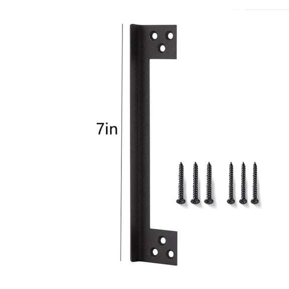 Stainless Steel L-Shaped Door Latch Guard Plate For Outswing Doors, Matte Black Security Protector, 7In Or 11In Door Latch Shield With Screws Included 7In