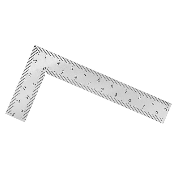 Stainless Steel L Shaped Ruler,2 inch by 4 inch,Square Framing Measuring Tool for Engineer Carpenter(Sliver)