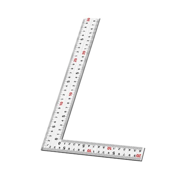 Stainless Steel L Square Ruler 90 Degree Measuring Tool with Clear Scale for Drawing, Scribing and Project Use by LUVNIMB