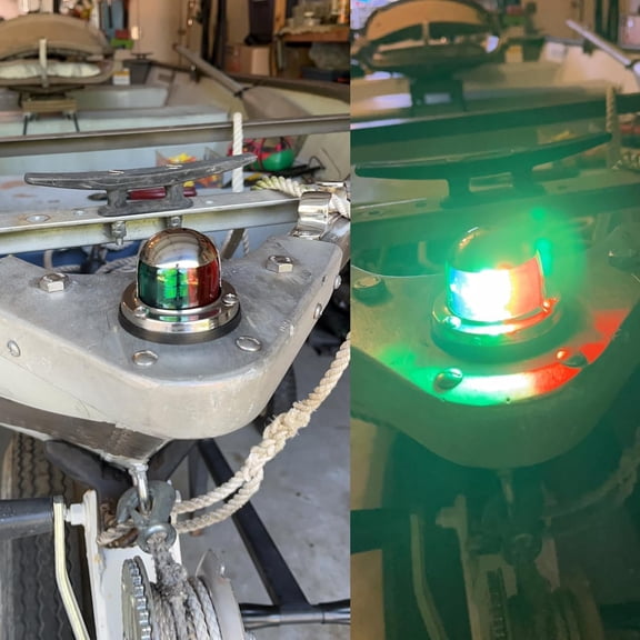 Stainless Steel LED Boat Navigation Lights, Waterproof Marine Navigation Lamp Marine Boat Bow Lights with Red and Green LED for Boat Pontoon Yacht Skeeter,12V$$Watercraft