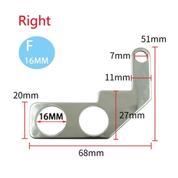 Stainless Steel LED Motorcycle Switch Handlebar Tap Mirror 16MM Fixed Button Switch Fog Light Switch Bracket Waterproof