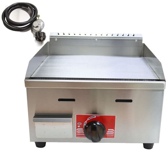 Stainless Steel LPG Griddle Countertop Flat Cooking Griddle Grill 2000Pa for Steak Pancakes Fried Rice
