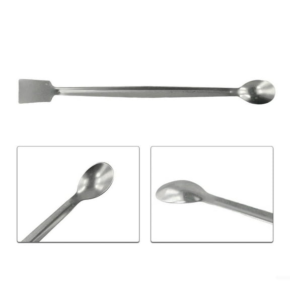 Stainless Steel Lab Spatula Micro Sampling Spoon Double-Ended Reagent Mixing Tool 7.87 Inches Long for Laboratory Chemistry Pharmacy and Scientific Experiment Use