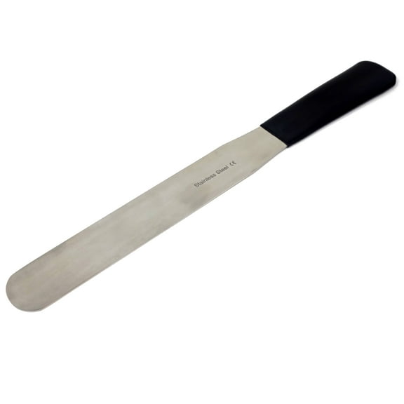 Stainless Steel Lab Spatula with Polyvinylchloride (PVC) Comfort Handle, 12" Blade, 1.75" Blade Width, 17.25" Total Length