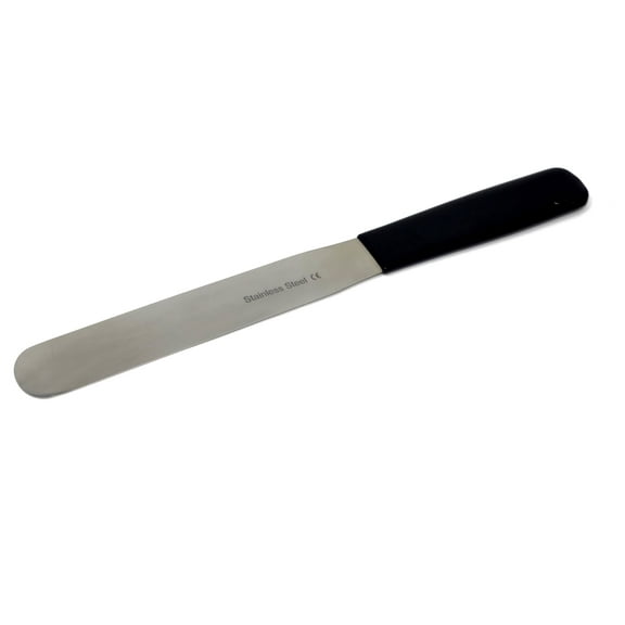Stainless Steel Lab Spatula with Polyvinylchloride (PVC) Comfort Handle, 6" Blade, 1" Blade Width, 10.4" Total Length