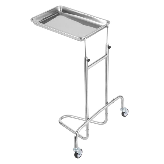 Stainless Steel Laboratory Cart with Single Tray and 2 Silent Wheels for Lab Clinic Hospital Use