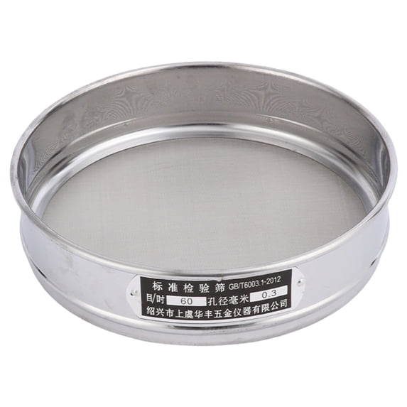 Stainless Steel Laboratory Sieve, 8-Inch Diameter with Mesh Sizes from 60, Pharmacopoeia-Grade Test Sieve for Quality Control, Ideal for Scientific And Pharmaceutical , A Sample Sieve
