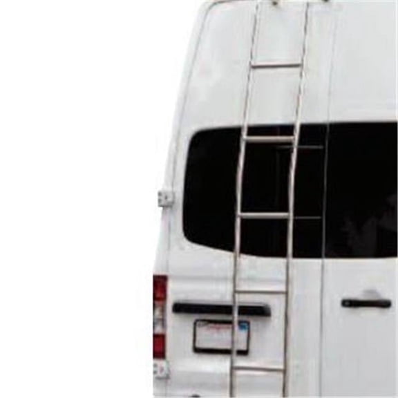 Stainless Steel Ladder for 2007-2018 Ford Transit - Silver - Four-Step - Durable Design