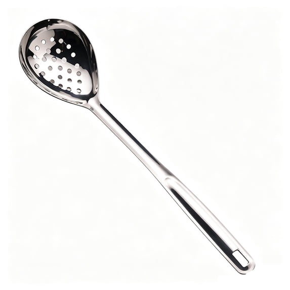 Stainless Steel Ladle and Slotted Spoon Set, 2-Piece Kitchen Serving Utensils for Cooking, Straining, and Serving, Rust-Resistant Dishwasher Safe Silver Utensils for Home Kitchen Use