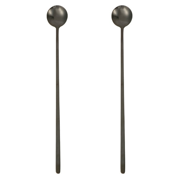 2pcs Stainless Steel Coffee Stirring Spoons Dessert Spoons Food Spoons