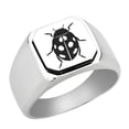 thumbnail image 1 of Stainless Steel Ladybug Engraved Signet Ring, 1 of 1