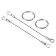 thumbnail image 1 of Stainless Steel Lanyard Cable 1.5mmx10cm, 10 Pack Eyelets Ended Security Wire Rope with 20 Pack Key Ring, 1 of 6