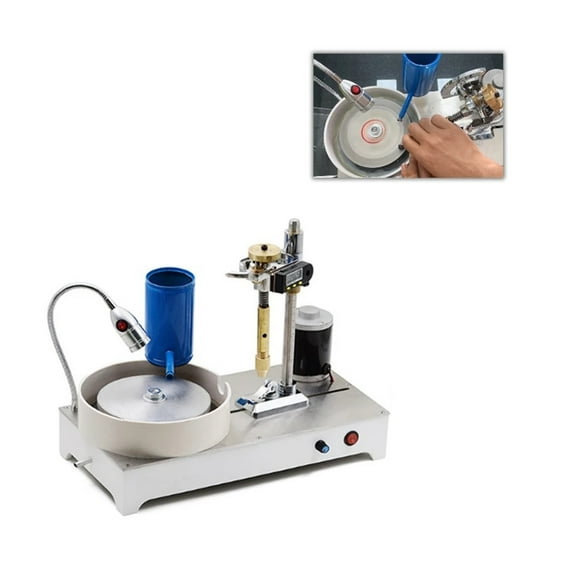 Stainless Steel Lapidary Machine, 0-1800Rpm Faceted stone Polishing Machine, 120W Jade Processing Equipment ,Powerhouse Performance