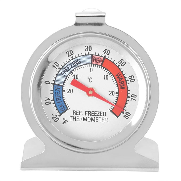 Stainless Steel Large Dial Freezer Refrigerator Thermometer Temperature  Gauge Tool