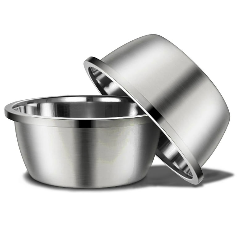 Heavy Duty Feeding Dog Bowl, Stainless Steel, Non-skid, 2 Quart
