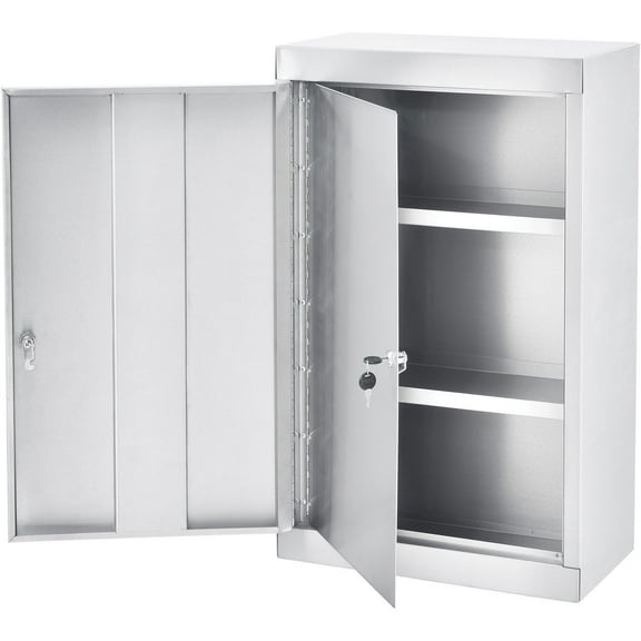 Global Industrial Stainless Steel Narcotics Cabinet W/Double Door/Double Lock 18