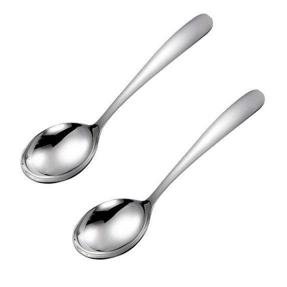 Stainless Steel Large Serving Spoon Tabletop Flatware Serving Utensil Buffet Banquet Serving Tablespoons(pack in 2),