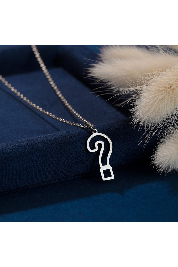 Stainless Steel Laser Cut Question Mark Pendant, Hallow question mark Charms, Necklace Charms Jewelry Making