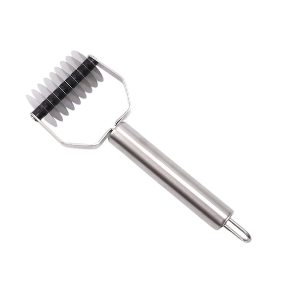 Stainless Steel Lattice Dough Roller Cutter Tool for Pie Crust Pizza and Bread Design