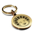 thumbnail image 1 of Stainless Steel Laughing Buddha Good Luck Charm Round Medallion Keychain Circle Ring, 1 of 2