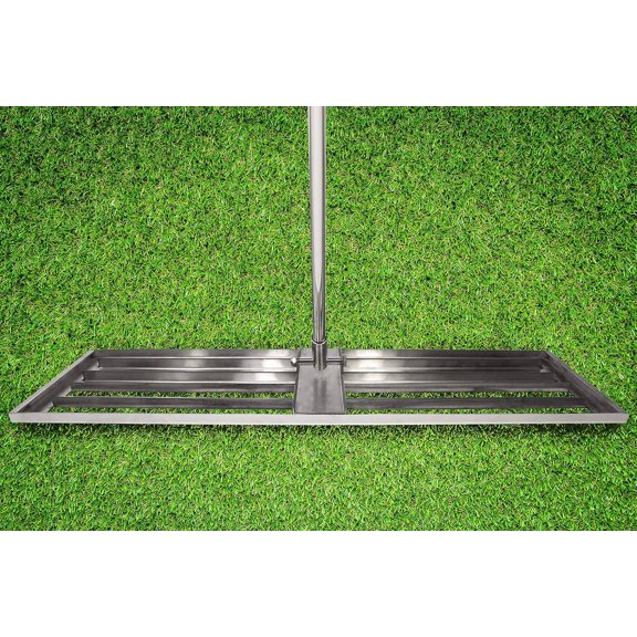 Stainless Steel Lawn Leveling Tool with Handle (42" Plate)