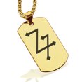 thumbnail image 1 of Stainless Steel Lead Alchemy Symbol Dog Tag Pendant Necklace, 1 of 3