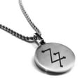 thumbnail image 1 of Stainless Steel Lead Alchemy Symbol Round Medallion Pendant Necklace, 1 of 3