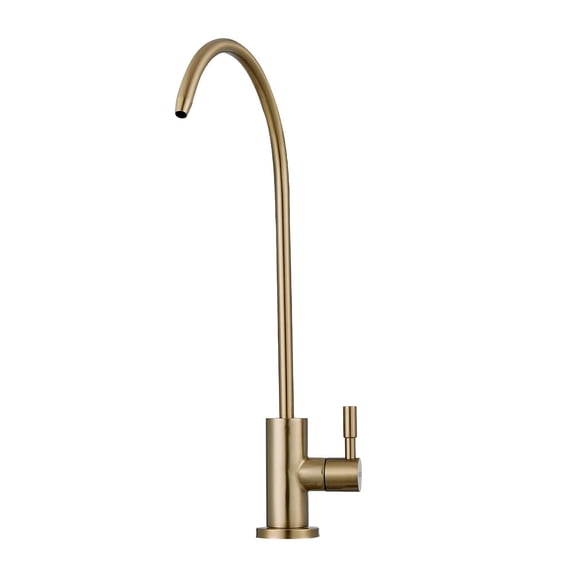 Stainless Steel Lead-Free Water Purifier Faucet, RO Filter Faucet with Solid Brass Valve, Anti-Rust & Durable for Kitchen, Bar Counter, Cafe Shop, Brushed Gold