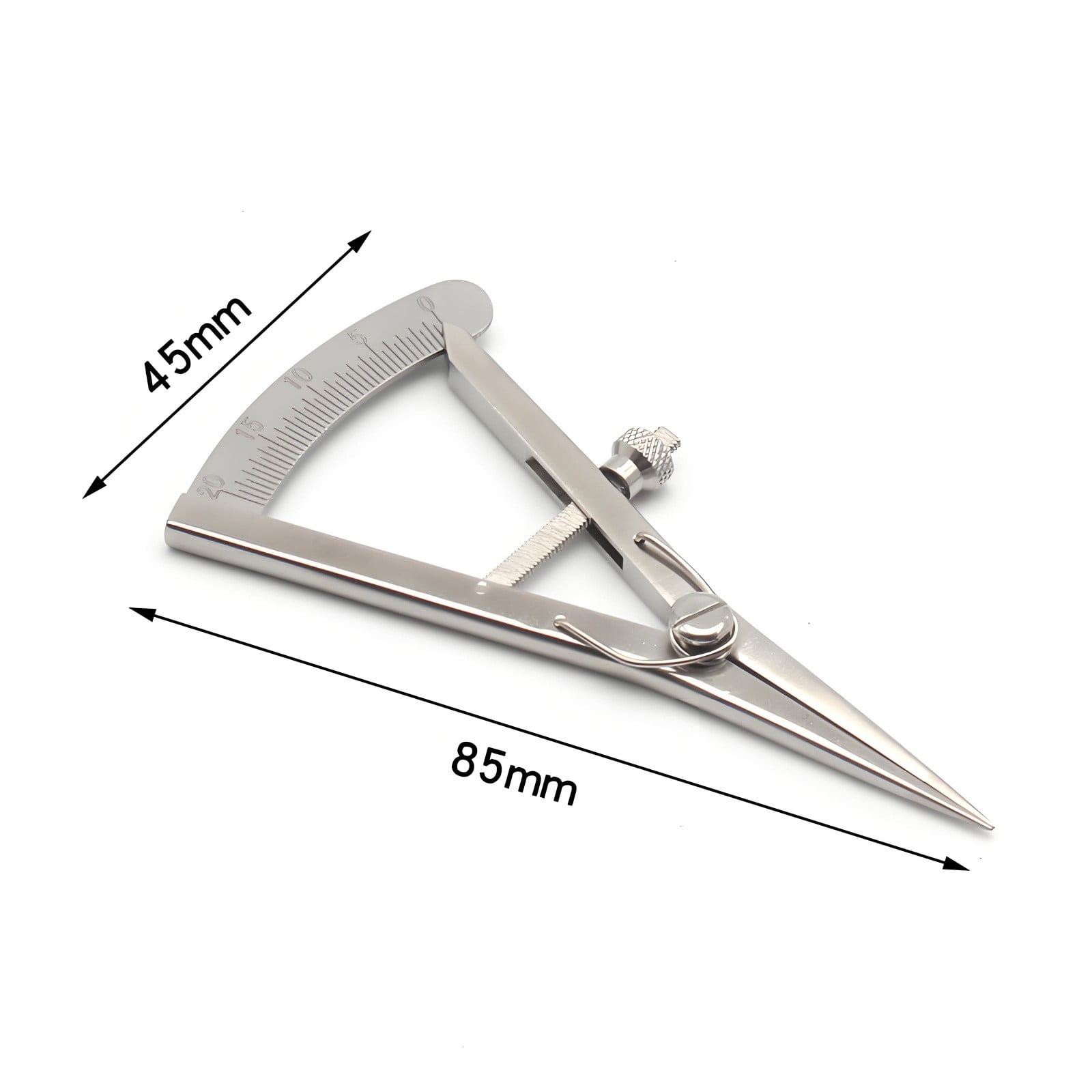 Stainless Steel Leather Edge Spacing Gauge, Adjustable Scribing Tool with Scale for DIY Leathercraft, Precision Stitch Line Marker (Type A Screw Lock / Type B Standard)