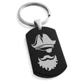 thumbnail image 1 of Stainless Steel Legendary Blackbeard Pirate Engraved Dog Tag Keychain Keyring, 1 of 1