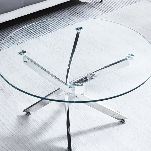 Stainless Steel Legged Round Table / Suitable for Small Family Gatherings