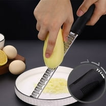 Stainless Steel Lemon Grater, Zester, Classic Design, for Citrus Fruits, Lemons and Limes, Garnishing and Baking, Silver, by FAJHHA