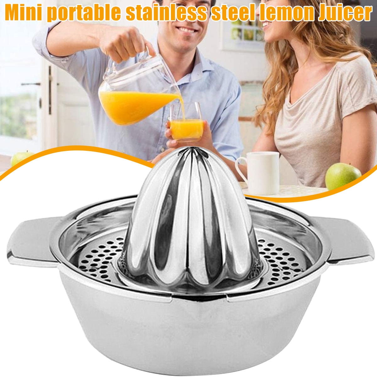 Stainless Steel Lemon Lime Squeezer Hand Juicer Citrus Lemon Press