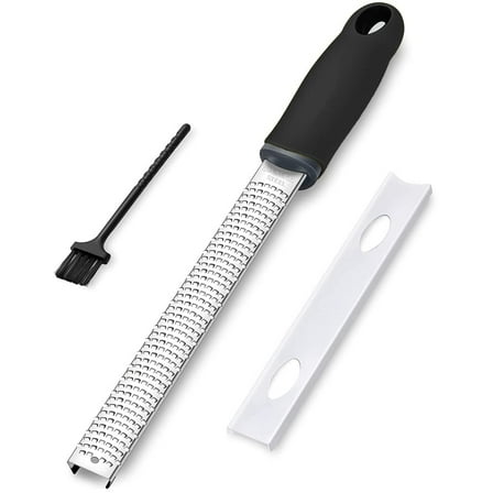 Lemon Zester & Cheese Grater, Stainless Steel Citrus Zester, Kitchen Tool for Lime, Citrus, Parmesan Cheese, Garlic, Ginger, Nutmeg, Chocolate, Essential Zesting Tool for Culinary Enthusiasts