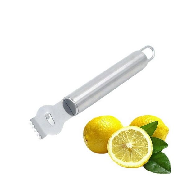 Stainless Steel Lemon Zester & Grater | Fine Citrus Peeler for Baking & Cooking | Round Handle | 16.5cm Kitchen Tool | 1 Piece