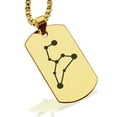 thumbnail image 1 of Stainless Steel Leo (Lion) Astrology Constellation Dog Tag Pendant Necklace, 1 of 3