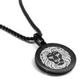 thumbnail image 1 of Stainless Steel Leo Zodiac (Lion) Round Medallion Pendant Necklace, 1 of 3