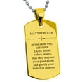 thumbnail image 1 of Tioneer Stainless Steel Let Your Light Shine Matthew 5:16 Dog Tag Pendant Necklace, 1 of 1