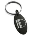 thumbnail image 1 of Stainless Steel Letter D Initial Metro Retro Monogram Engraved Small Oval Charm Keychain Keyring, 1 of 1