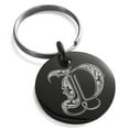 thumbnail image 1 of Stainless Steel Letter D Initial Royal Monogram Engraved Small Medallion Circle Charm Keychain Keyring, 1 of 1
