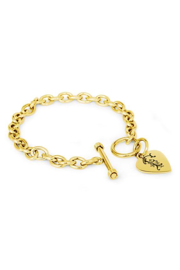 Stainless Steel Letter F Initial Floral Box Monogram Engraved Heart Charm Bracelet, Necklace, or Set