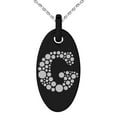 thumbnail image 1 of Tioneer Stainless Steel Letter G Initial Dotted Monogram Engraved Small Oval Charm Pendant Necklace, 1 of 1