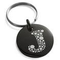 thumbnail image 1 of Stainless Steel Letter J Initial Dotted Monogram Engraved Small Medallion Circle Charm Celtic Keychain Keyring, 1 of 5