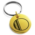 thumbnail image 1 of Stainless Steel Letter O Initial Metro Retro Monogram Engraved Small Medallion Circle Charm Keychain Keyring, 1 of 1