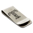 thumbnail image 1 of Tioneer Stainless Steel Letter T Initial Dotted Monogram Engraved Engraved Money Clip Credit Card Holder, 1 of 1