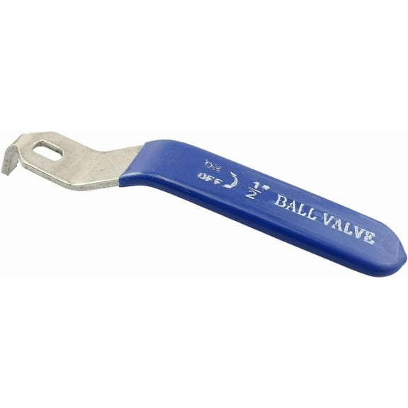 Stainless Steel Lever Handle Iron Chrome Plated Replacement Quarter Turn with Plastic Grip Blue for DN15 Ball Valve