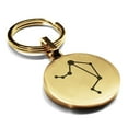 thumbnail image 1 of Stainless Steel Libra (Scales) Astrology Constellation Round Medallion Keychain Circle Ring, 1 of 2
