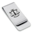 thumbnail image 1 of Stainless Steel Libra Zodiac (Scales) Classic Slim Money Clip Credit Card Holder, 1 of 2