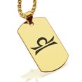 thumbnail image 1 of Stainless Steel Libra Zodiac Sign (Scales) Dog Tag Pendant Necklace, 1 of 3