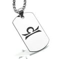 thumbnail image 1 of Stainless Steel Libra Zodiac Sign (Scales) Dog Tag Pendant Necklace, 1 of 3